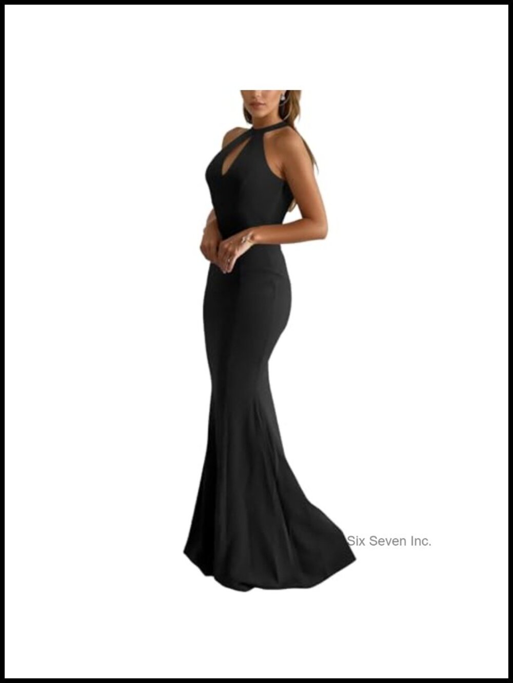 Women's Halter Neck Sleeveless Backless Maxi Dress Formal Mermaid Wedding Guest